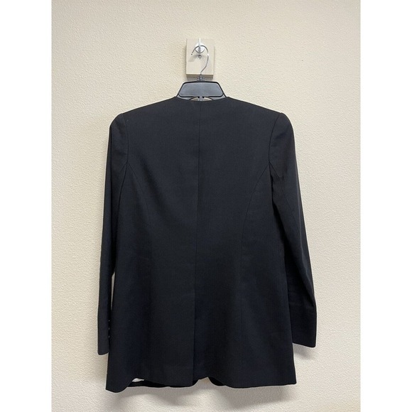 Smythe Women's Long Shawl Collar Blazer Size 4 in Black Wool Blend - Picture 7 of 13